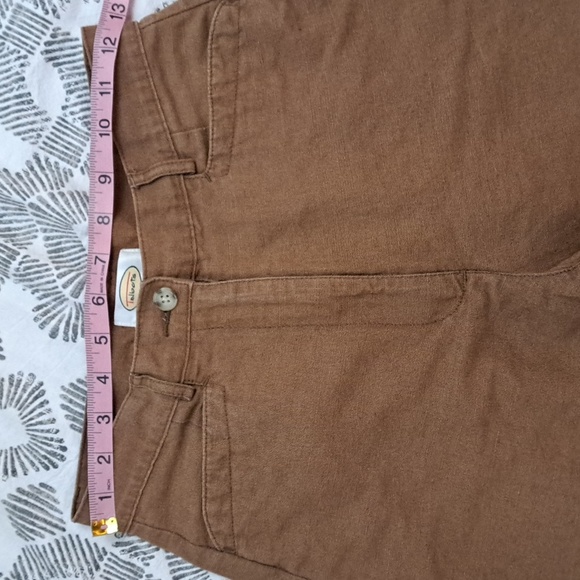 Talbots irish linen blend high waisted cropped zip front pant sz2P - Picture 4 of 14